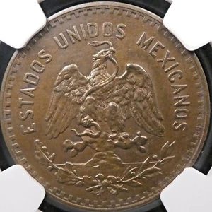 1927 Mexico 5 centavos NGC UNC Details Bronze 28mm KM 422 (C221) - Picture 1 of 6