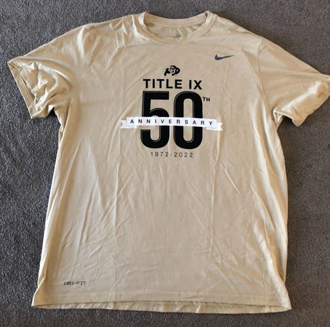 Rare Men’s Colorado Buffaloes T-Shirt 2XL NCAA Title IX Dri-Fit The Nike $49 Cover