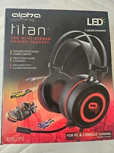 Alpha Gaming Titan LED RGB HI-FI Stereo Gaming Headset for PC & Console Gaming - Picture 1 of 5