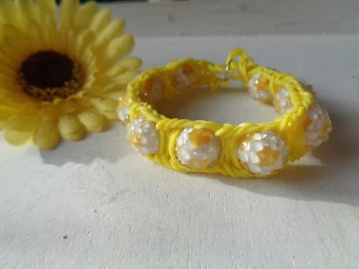 Loom Armband Gelb UNIKAT - Bild 1 von 2