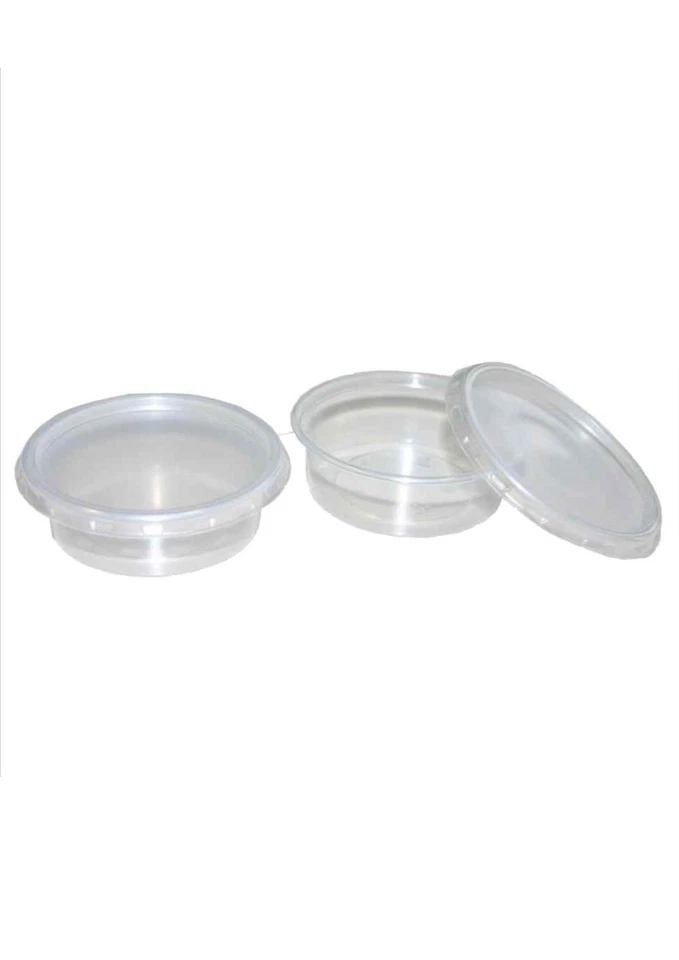 MARKENLOS 500 Dressingbecher Dressingcups mit Deckel, klar, 50ml für Dips und scharfe Soße