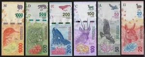 ARGENTINIEN 1000 500 200 100 50 20 PESOS 2017-20 FAUNA UNC - Bild 1 von 2