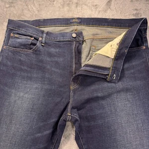 Polo Ralph Lauren Jeans Mens 46x30 Blue Prospect Straight Dark Wash Denim Preppy - Picture 1 of 12