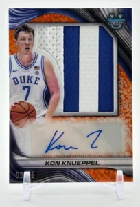 2024-25 Bowman Best Kon Knueppel Prospect Jumbo Reliquia Automático Naranja Diamante/25 - Imagen 1 de 2