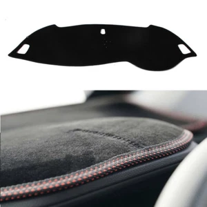 Black Velvet Non-Slip Dashboard Cover BL w Red Stitch for 2019 2020 KIA Optima - Picture 1 of 11