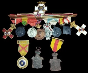COLLECTION DE MÉDAILLES ET DÉCORATIONS ESPAGNOLES.PÉRIODE D'ALFONSO XIII. XIX-XX - Imagen 1 de 1