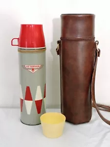 Vintage Ace Hardware Thermoskanne Quartgröße Vakuumflasche King Seeley mit Etui - Bild 1 von 12
