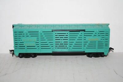 TYCO HO SCALE SANTA FE 40' STOCK CAR #80680-GOOD-GREEN-BOX-HONG KONG - Image 1 of 4