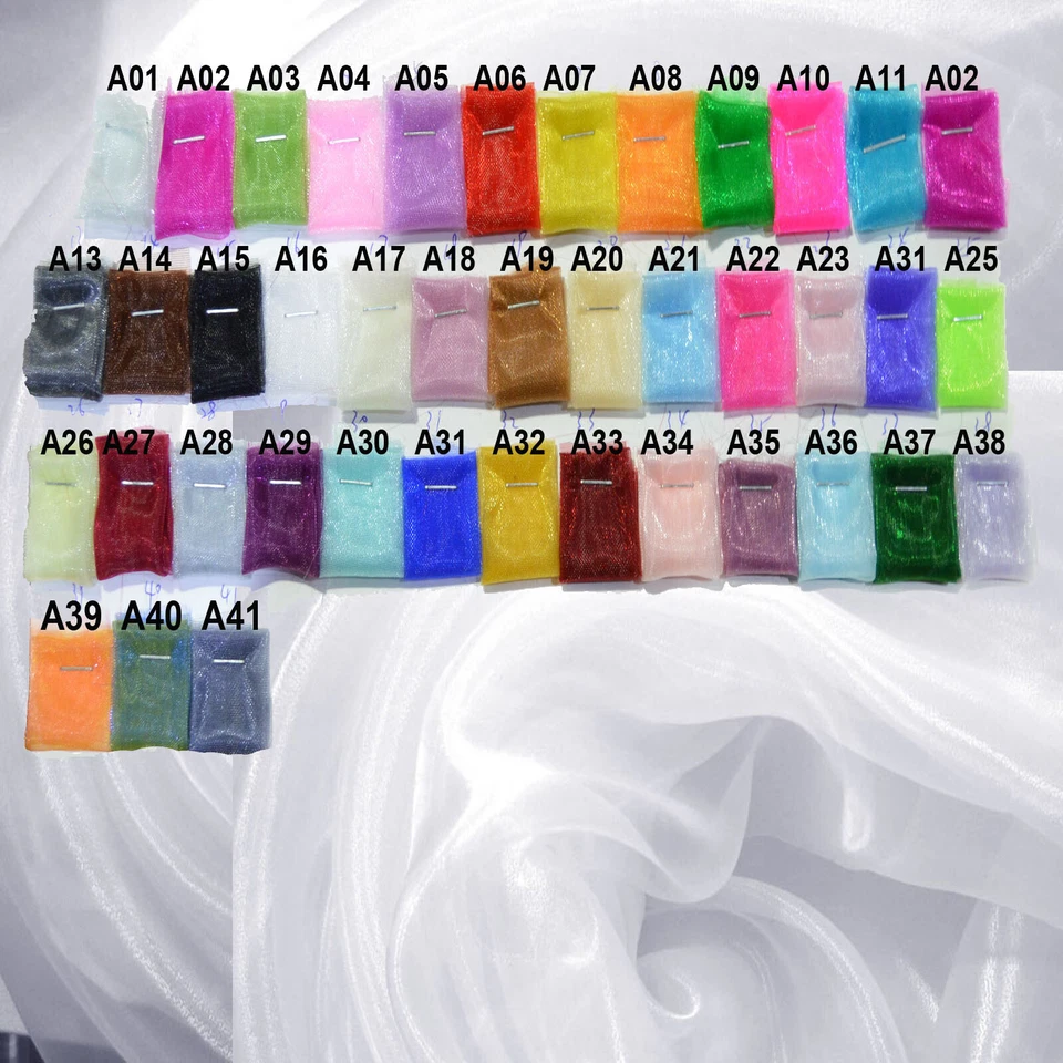 Ax Twinkle Crystal Mirror Organza Sheer Wedding Party Decoration Fabric Material - Image 1 of 1