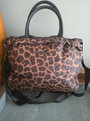 Nova Bolsa de Ombro Feminina Autêntica Sonia Rykiel Paris Estampa Animal  - Imagem 1 de 4