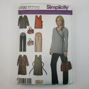 Simplicity 4890 Maternity Dress, Top, Pants Handbag Pattern Size 8-14 Uncut - Picture 1 of 6