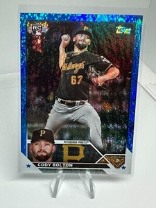 2023 Topps Update Blue Sparkle Cody Bolton ROOKIE #US223 - 319/999 - Pirates