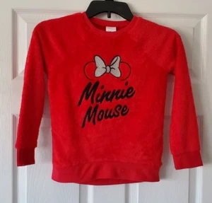 NEW Disney Minnie Mouse Red Girls Soft Plush Sweatshirt Size 6X - Picture 1 of 4