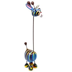 Crazy Giraffe Warhol Pop Art Skulptur Figur für Außenbereich geeignet 40cm 20468 - Picture 1 of 4
