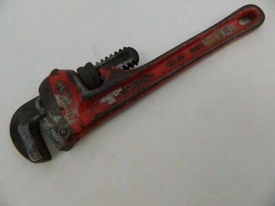 Vintage Ridgid Pipe Wrench 8"  Elyria O. USA - Image 1 of 4