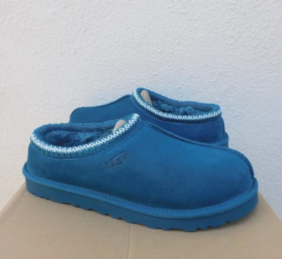 UGG TASMAN MARINA BLUE SUEDE/ SHEEPSKIN SLIPPERS SHOES, MEN US 10/ EUR 43 ~NIB - Image 1 of 4