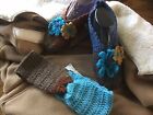 Beautiful Handmade Crochet Slippers And Headband, ladies, includes gift box