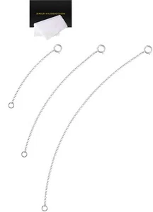 925 Sterling Silver Necklace Extender Sterling Silver Necklace Chain Extender... - Picture 1 of 7