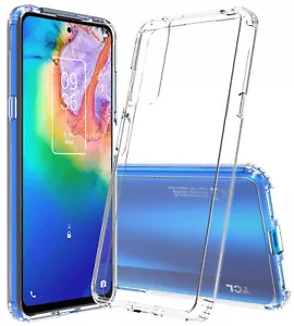AquaFlex Transparent Anti-Shock Clear Phone Case Slim Cover for TCL 20s - Picture 1 of 6