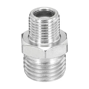 1/8 to 1/4 Air Brush Hose Adapter 1/8" BSP Male to 1/4" BSP Male - Picture 1 of 5