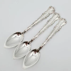 3 Antique Mechanics Watson St. Louis Pattern Grapefruit Spoons Mono H Louis XV - Picture 1 of 6