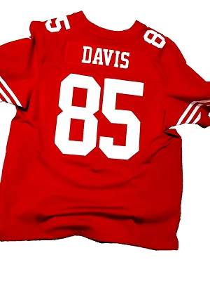 Camiseta NFL Nike On Field vermelha San Francisco 49ers Vernon Davis #85 tamanho 52 logotipo - Imagem 1 de 4