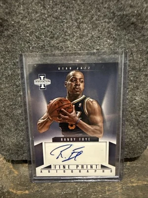 2012-13 Panini Innovation - Fine Print Autographs Randy Foye #31 (AU) - Image 1 of 2