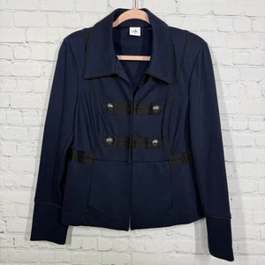 Blazer Cabi para mujer grande azul marino negro bloques de color preppy minimalista dinero antiguo - Imagen 1 de 12