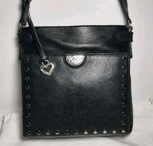 BRIGHTON ZIEMLICH ROBUST SCHWARZ Nieten Royce Super Organizer Crossbody HANDTASCHE $445 - Bild 1 von 20