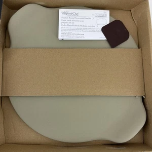 Pampered Chef #1341 Mittelgroßer runder Stein mit Griffen 13" Pizza Plätzchen Backform - Bild 1 von 5