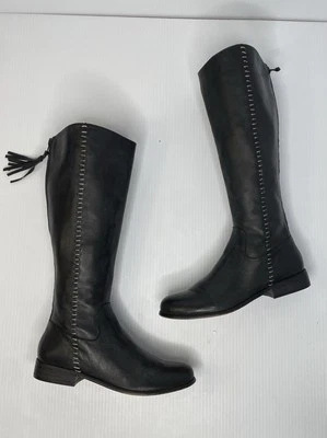 Corso Como Women's sz 6 Black Leather Riding Boots Side Zip Diamond Sole - Image 1 of 4