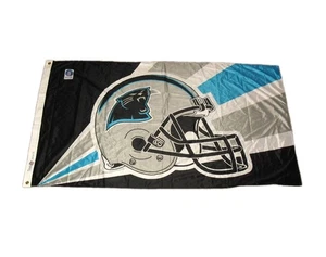 Carolina Panthers Helmet Flag Banner Two Sided 34 X 61 Inches New Tailgate Wall - Picture 1 of 2
