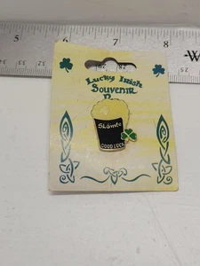 Prendedor de trébol de buena suerte taza de café irlandés Slainte - Imagen 1 de 5