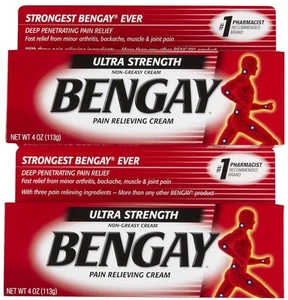 Bengay Ultra Stength Pain Relieving Cream, Non-Greasy-Ultra Strength, 2 pk - Picture 1 of 2