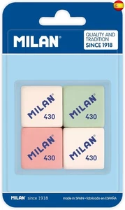 Goma de borrar milan 430 blister , 4 Unidades ( Paquete de 1) - Imagen 1 de 6