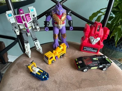 Transformers G1 G2 Action Figure Lot Pretender Sideswipe Seaspray + Axer 80s - Image 1 of 4