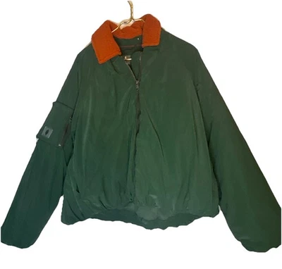 NWT- Free People movement Outpost Bomber Jacket Dark Green Sherpa Small - Image 1 of 4