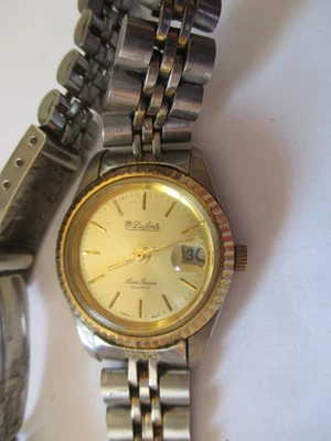 Dufonte Lucien Piccard Watch Water Resistant Silver Gold Tone Quartz - Image 1 of 4