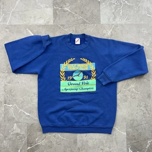 Felpa uomo vintage anni 90 Gulf Winds Track Club grande running maglione girocollo - Foto 1 di 13