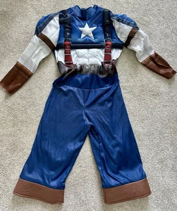 Marvel Captain America Superheld Muskel Halloween Kostüm Größe 3T - 4T - Bild 1 von 5