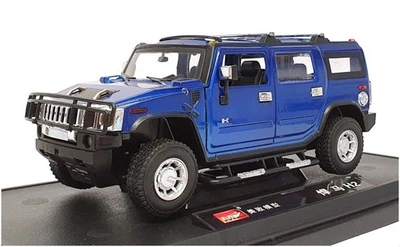 MZ Models 1/24 Scale Diecast 26020 - Hummer H2 - Metallic Blue - Image 1 of 4