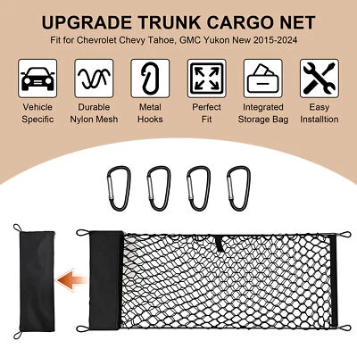 Red de carga estilo sobre maletero trasero para Chevrolet Tahoe / GMC Yukon 2015-2024 Foto 1 de 4