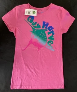 NEW Kid Girl L Large GUY HARVEY Top Pink Short Sleeve T Shirt OMBRÉ Marlin Gift - Picture 1 of 4