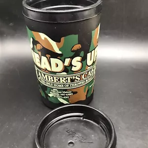 Lamberts Cafe Travel Mug Tasse 32 Unzen Schwarz Camouflage Home of Throwed Rolls Thermo-Serv - Bild 1 von 9