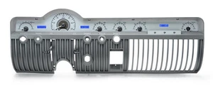 Dakota Digital 1950-51 Mercury Analog Gauge System Silver Alloy Blue VHX-50M-S-B - Picture 1 of 7
