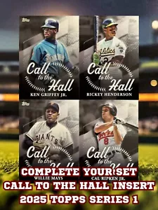 2025 Topps Series 1 Call To The Hall Insert - You Pick - Complete Your Set - Bild 1 von 34