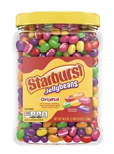 Starburst Original Jelly Beans Chewy Candy Bulk Jar (3lbs 6oz) 54 oz - Picture 1 of 8
