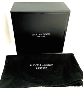 Judith Leiber Couture Empty Box Dust bag Handbag Evening Black White Logo - Imagen 1 de 6