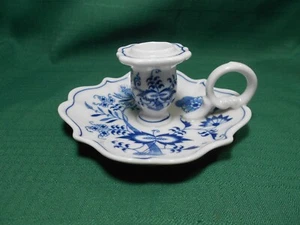 Vintage Blue Danube Japan Candle Holder Blue Onion - Picture 1 of 5