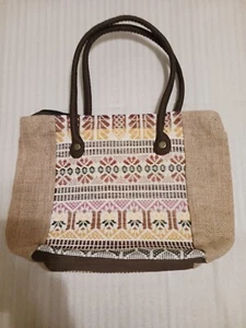 Burlap Handmade Shopping/beach Jute Bag. New W/O Tags. - Picture 1 of 3